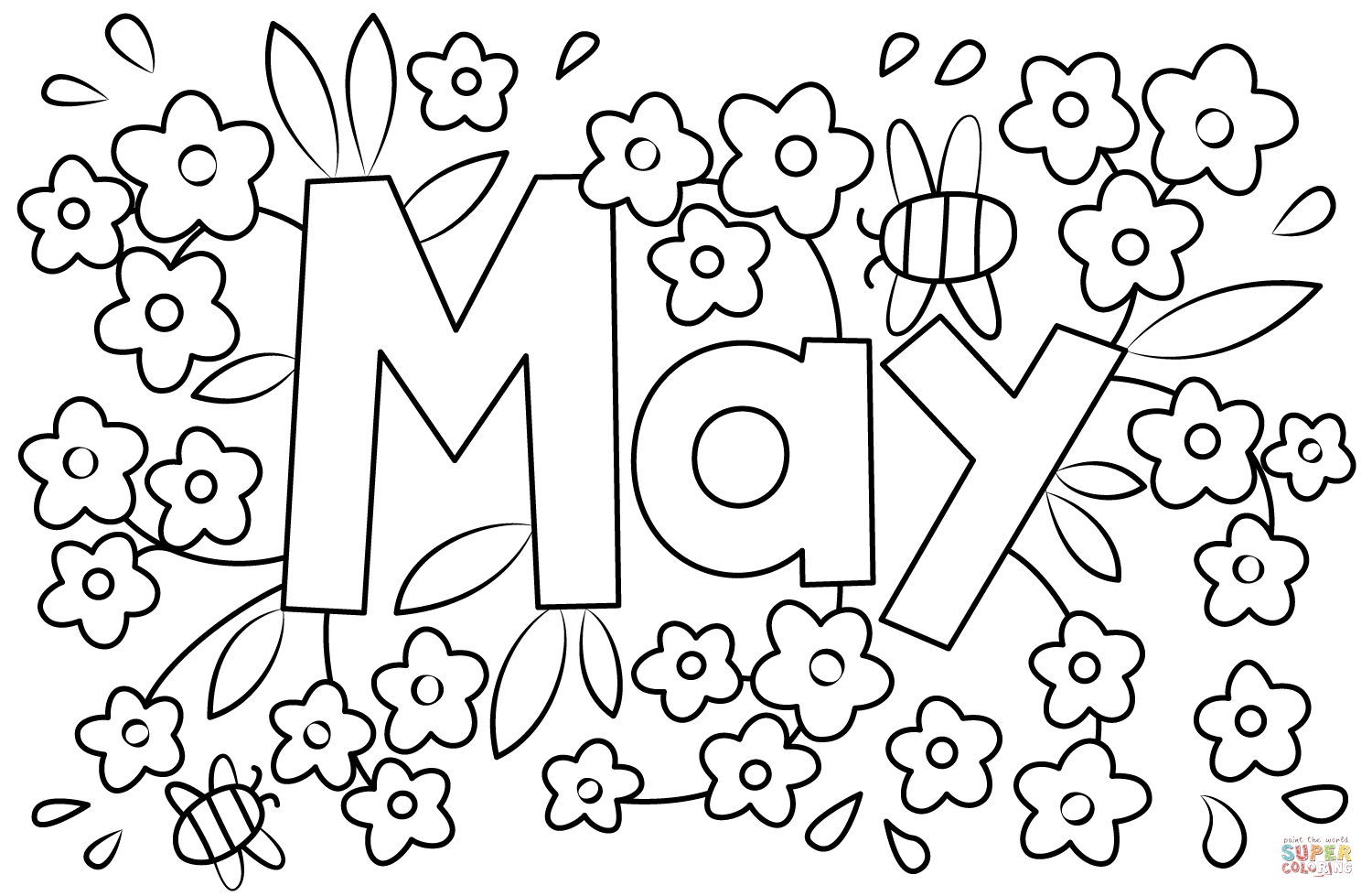 May coloring page free printable coloring pages