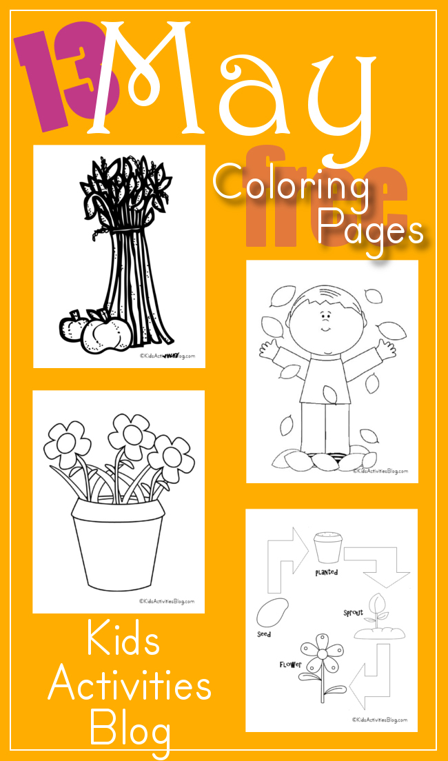 Coloring pages for the month of may free printable