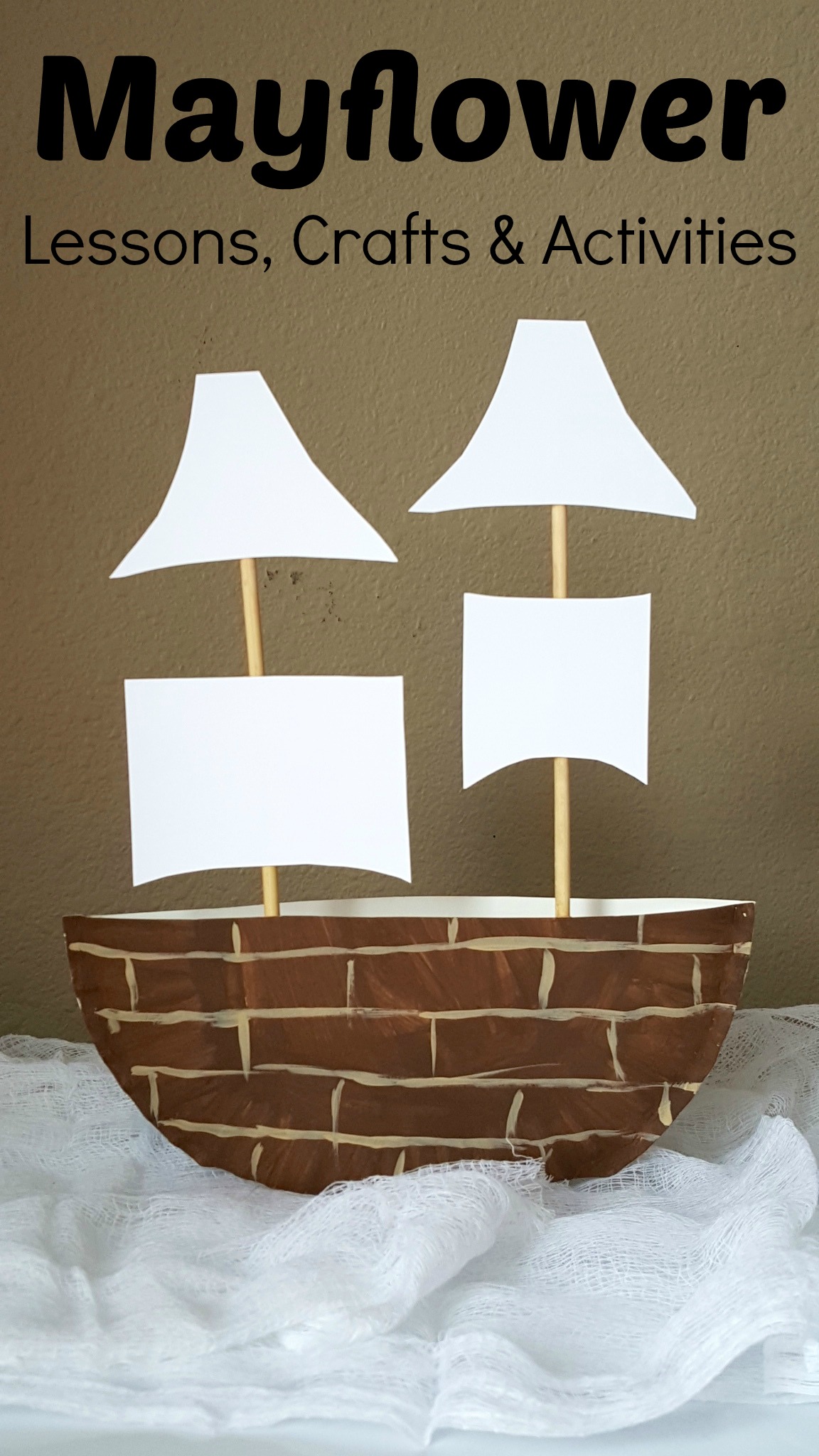 Thanksgiving mayflower paper plate craft projects for kids