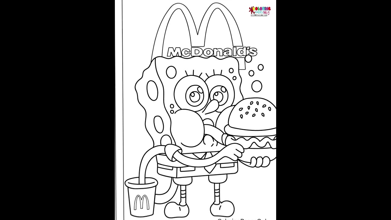 Mcdonalds coloring pages free printable coloringpagesonly mcdonalds food shorts