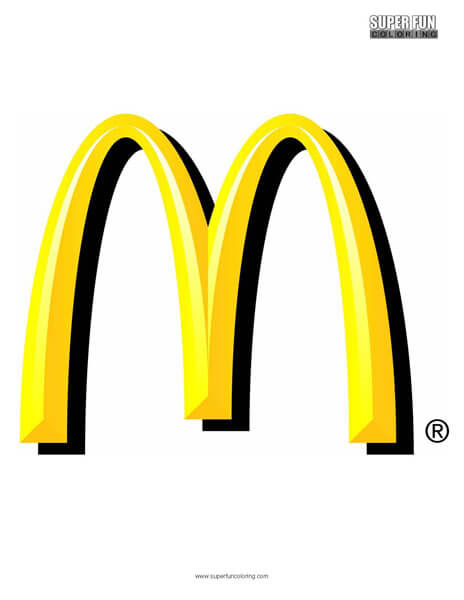 Mcdonalds logo coloring page