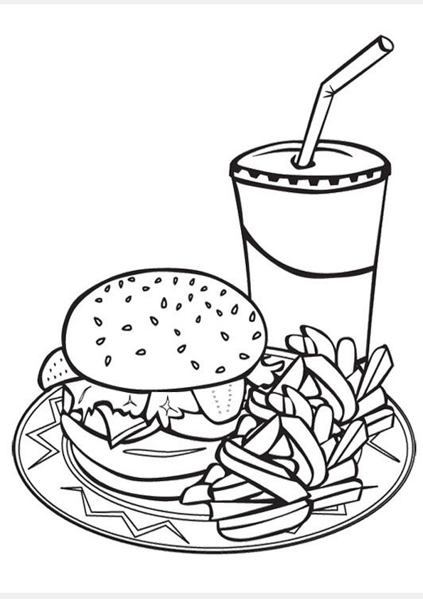 Coloring pages burrger coloring pages for kids