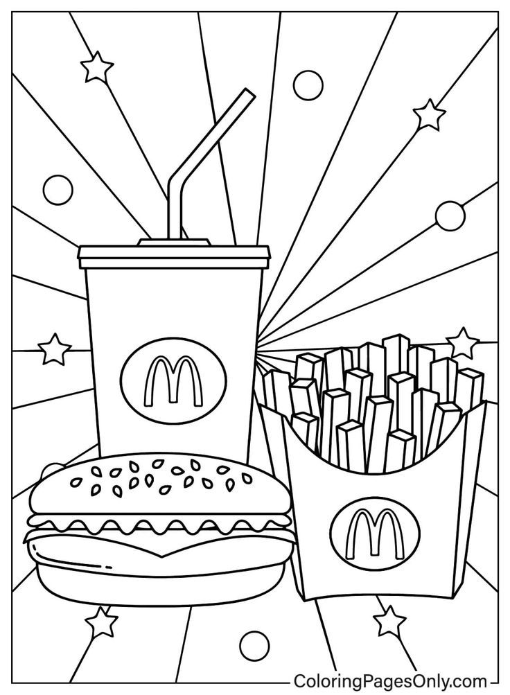 Mcdonalds coloring pages free printable ideas