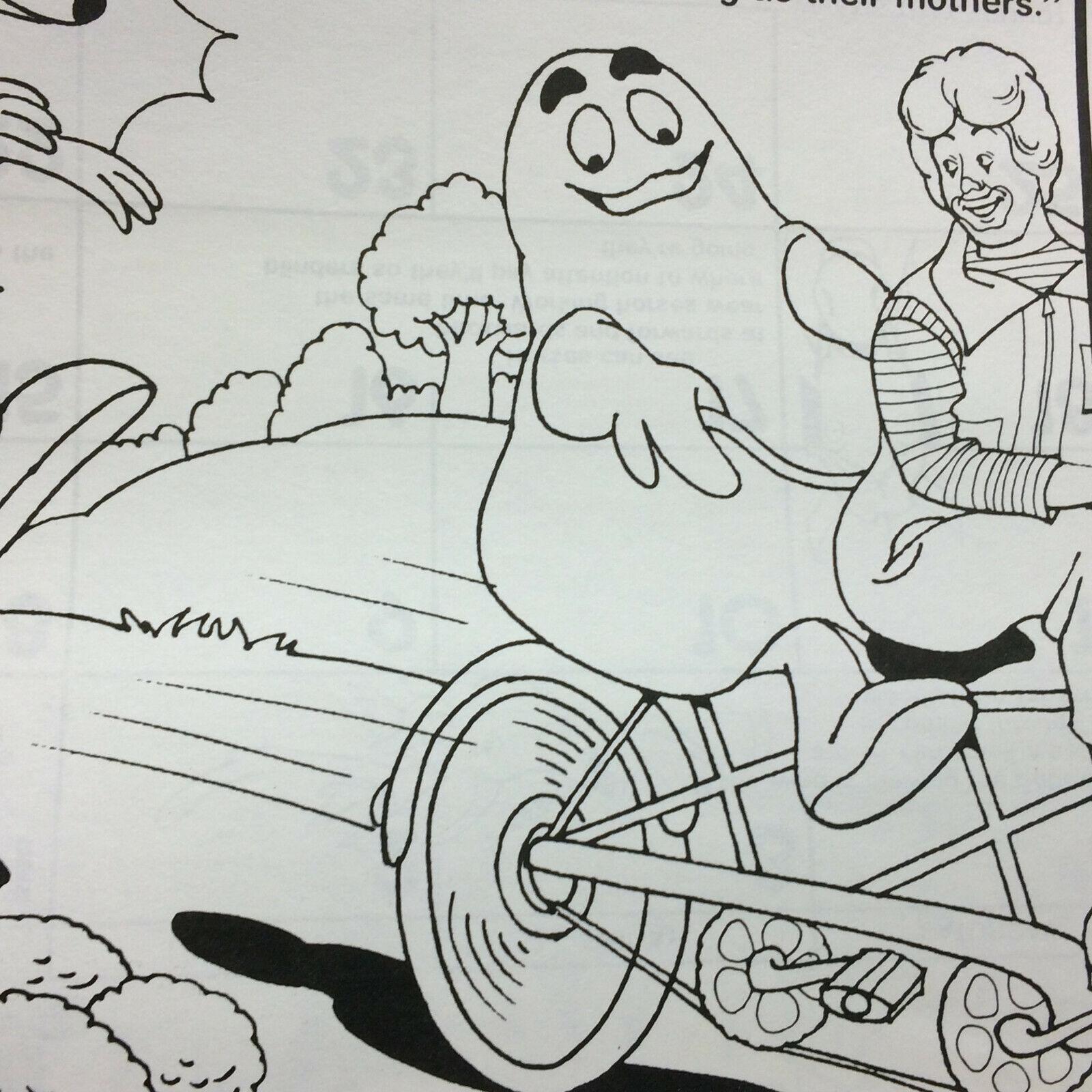 Mcdonalds calendar coloring pages