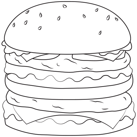 Big mac coloring page free printable coloring pages