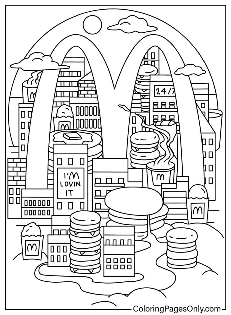 Mcdonalds coloring pages free printable ideas