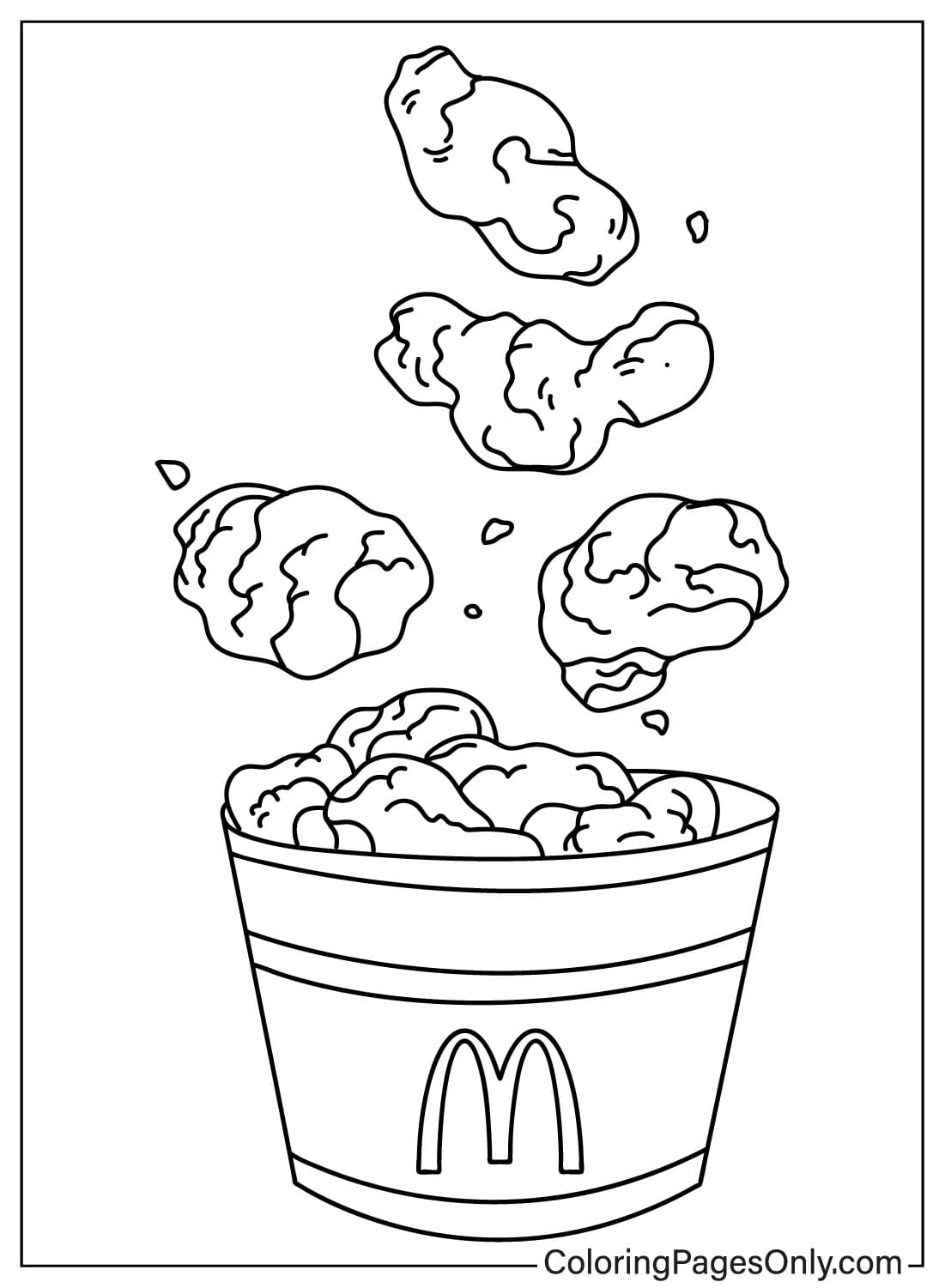 Chicken mcdonalds coloring page