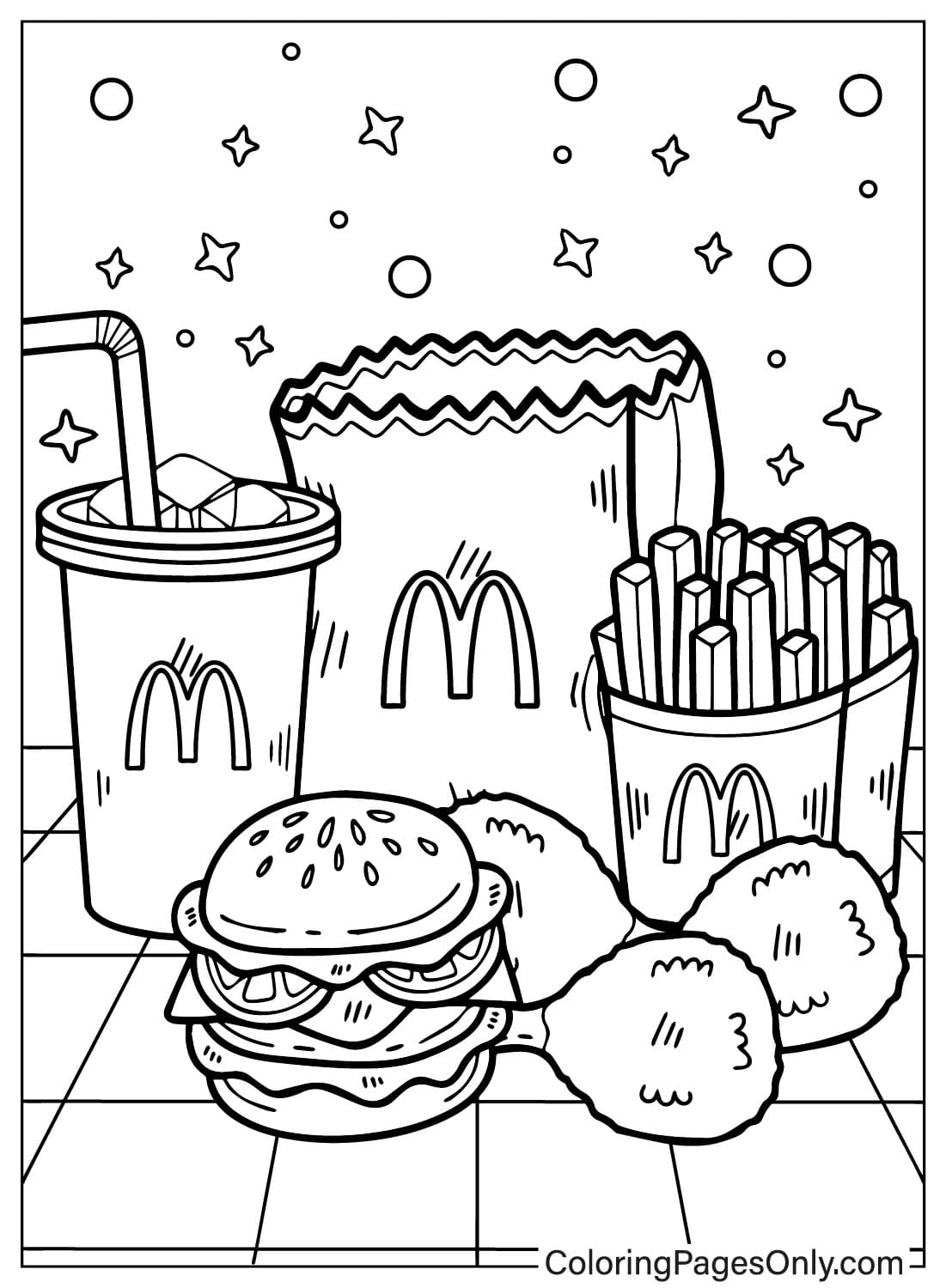 Printable mcdonalds coloring page