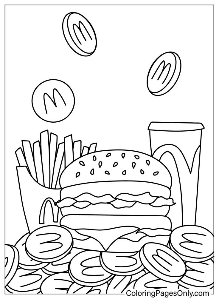 Mcdonalds coloring pages free printable ideas