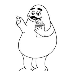 Grimace shake coloring pages printable for free download