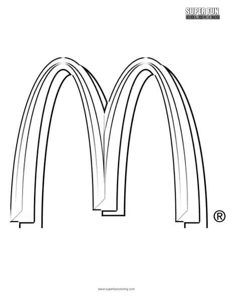 Mcdonalds logo coloring page