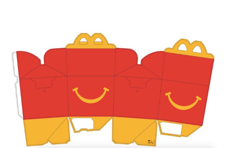 Printable mcdonalds happy meal box template