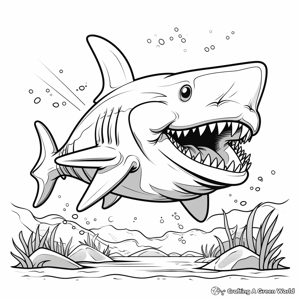 Megalodon coloring pages