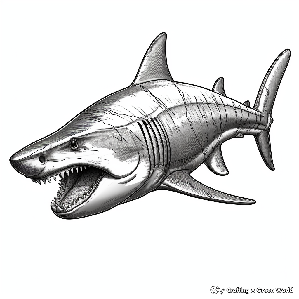 Megalodon coloring pages