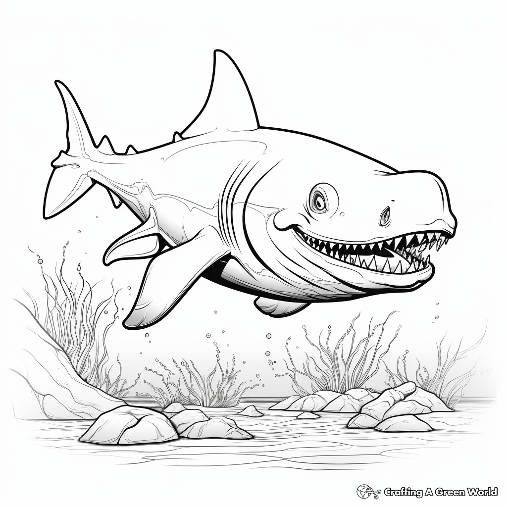 Megalodon coloring pages