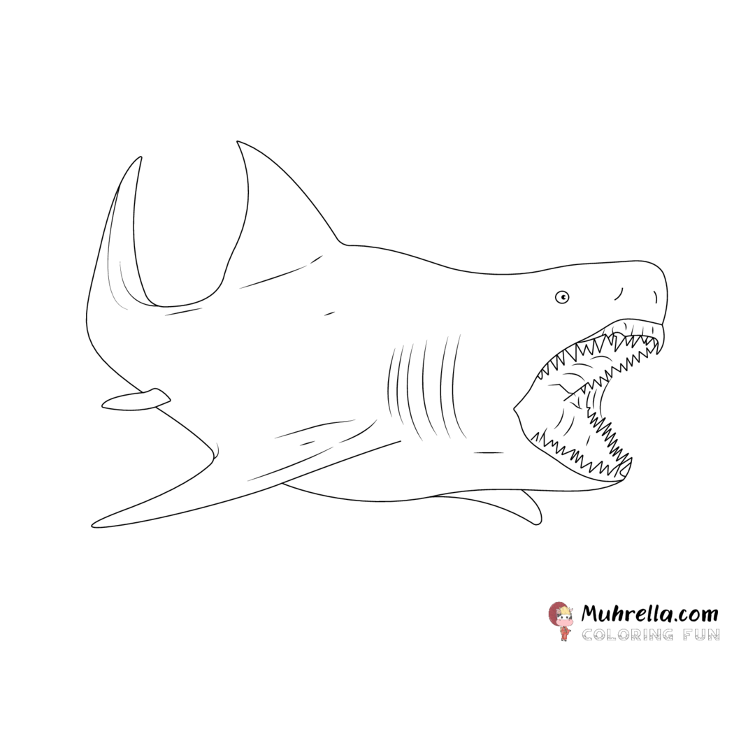 Megalodon coloring page