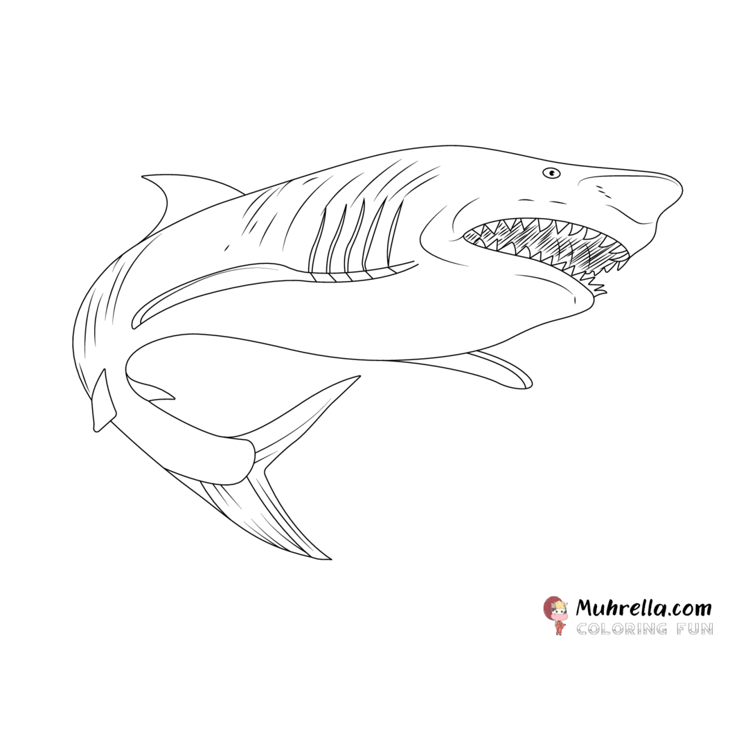 Megalodon coloring page