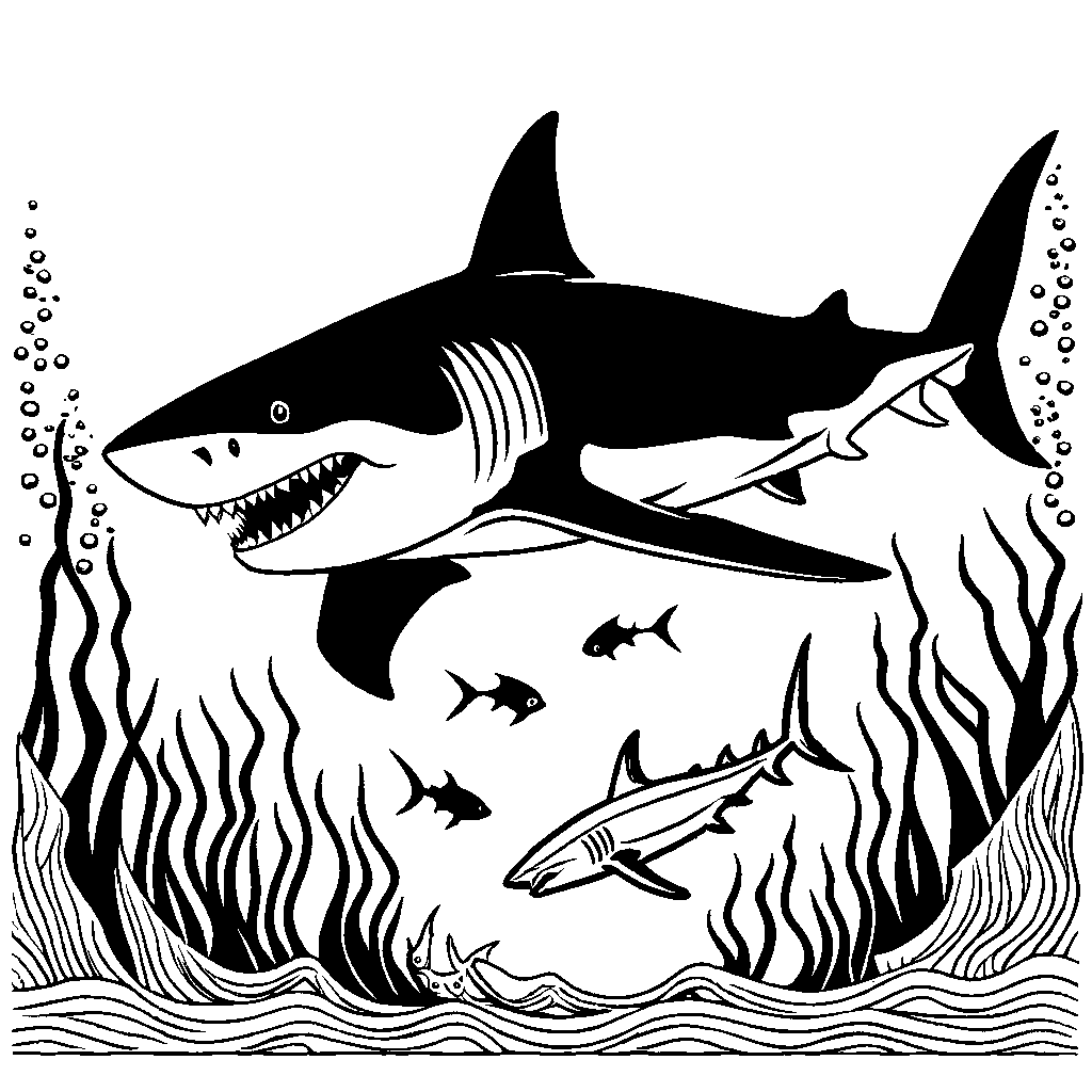 Megalodon coloring pages for free â â lulu pages