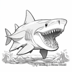 Megalodon coloring pages