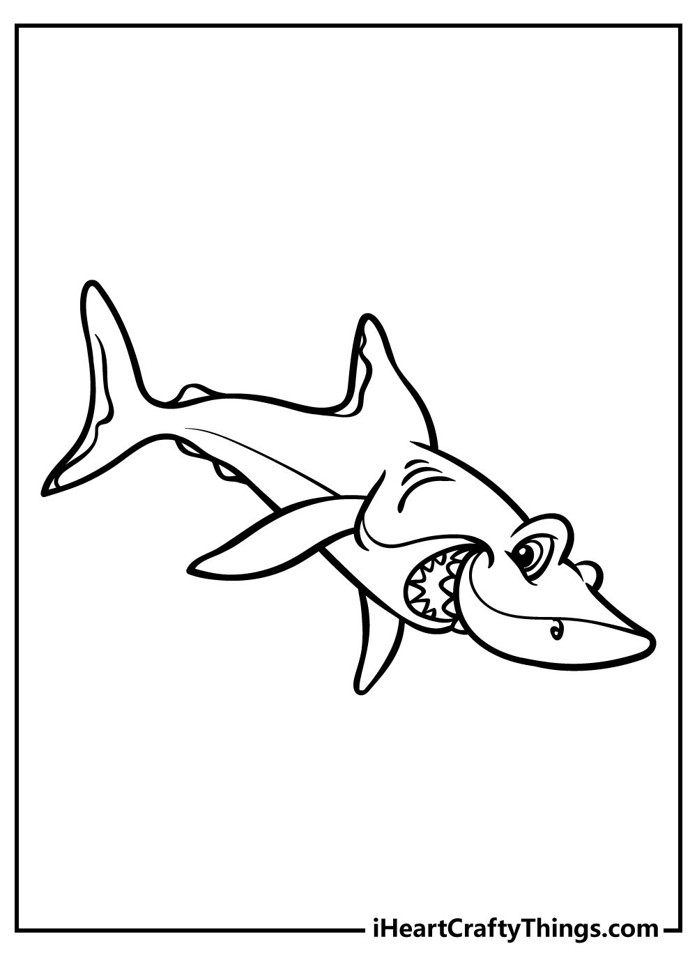 Shark coloring pages free printables