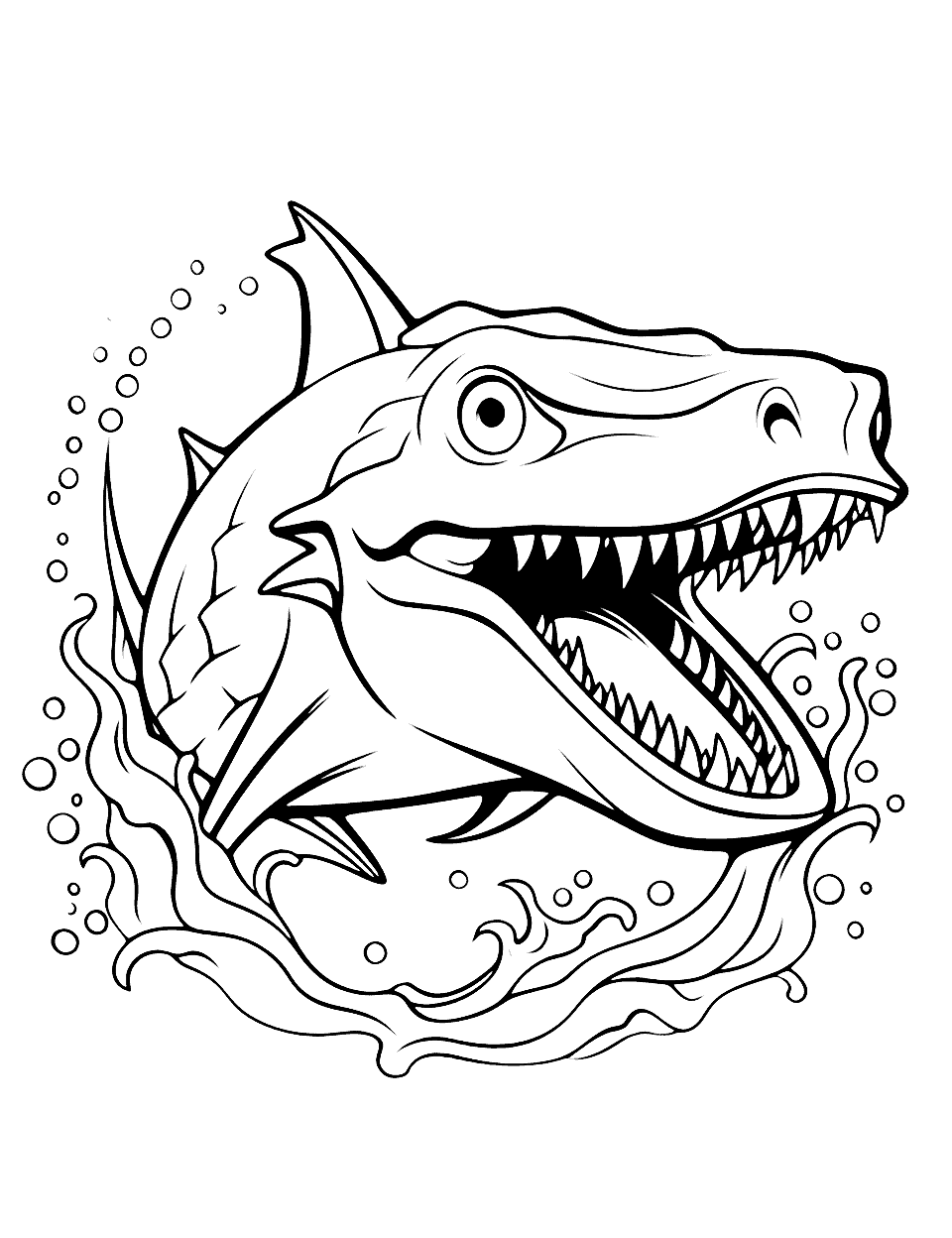 Shark coloring pages free printable sheets