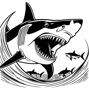 Megalodon coloring pages for free â â lulu pages