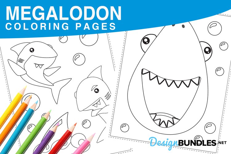 Megalodon coloring pages