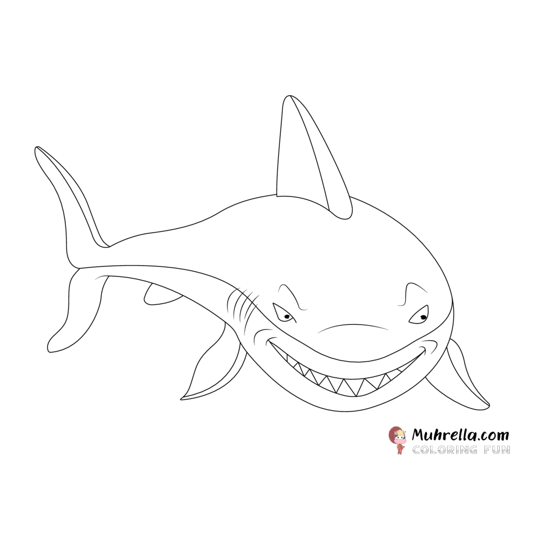 Megalodon coloring page