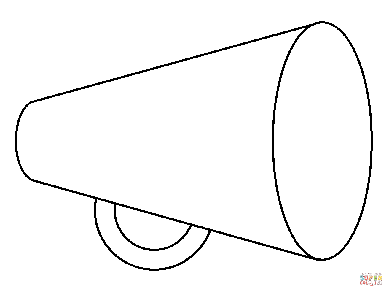 Megaphone emoji coloring page free printable coloring pages