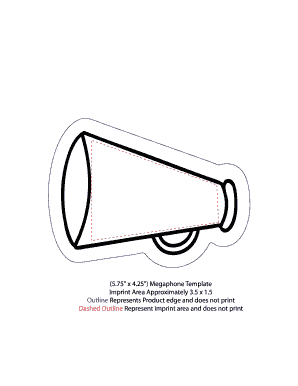 Megaphone printable template