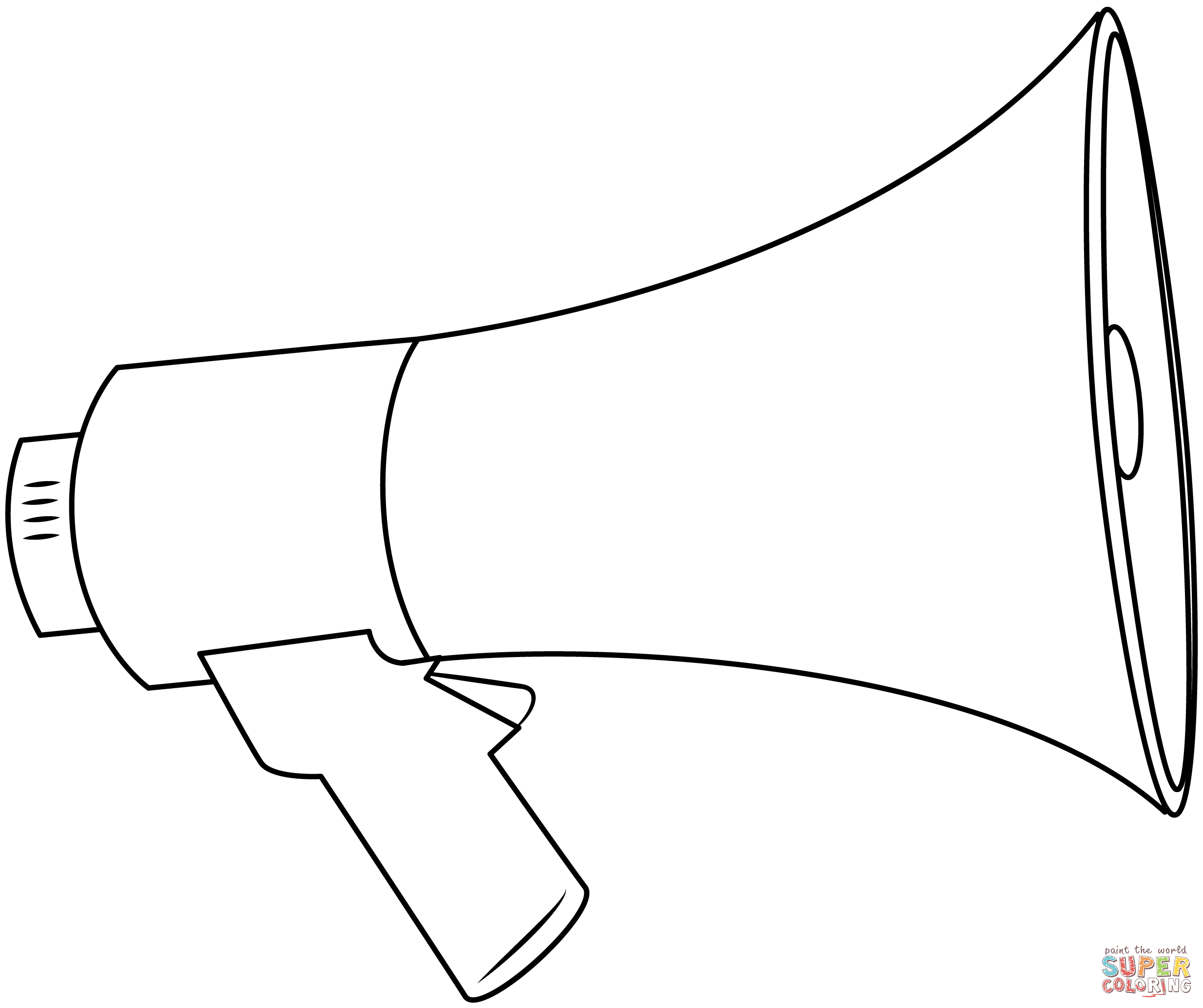 Megaphone coloring page free printable coloring pages