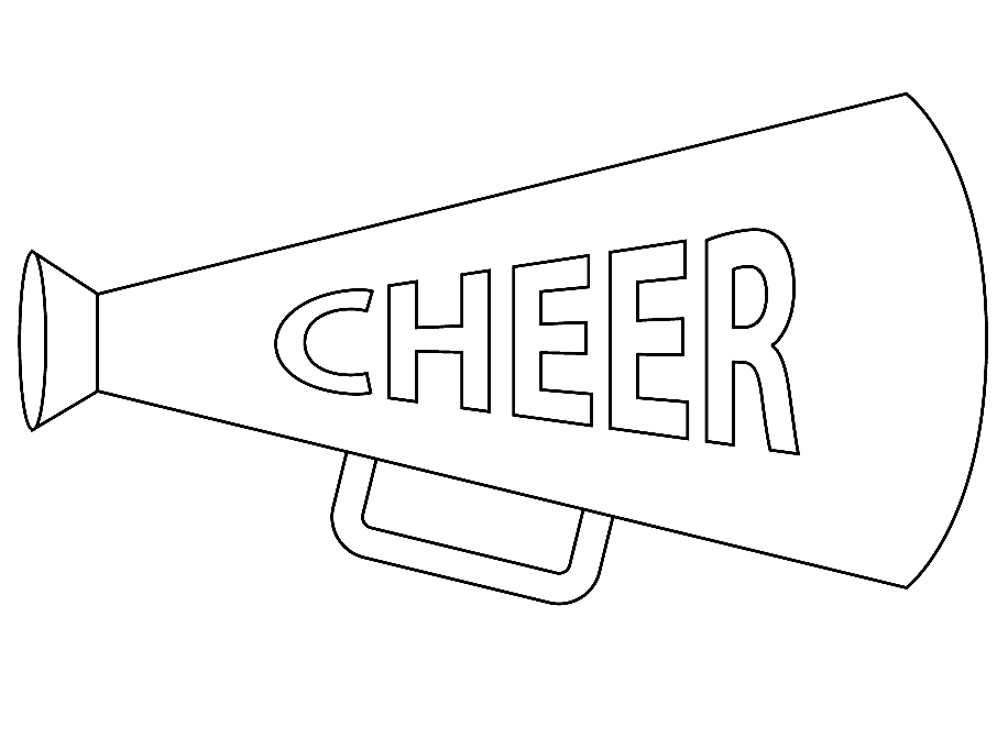 Cheer megaphone coloring page