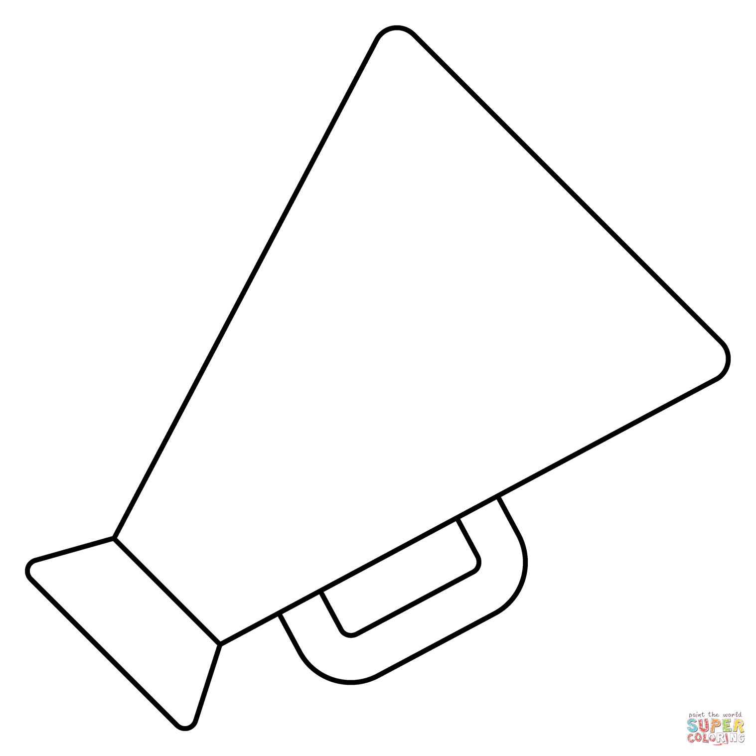 Megaphone emoji coloring page free printable coloring pages