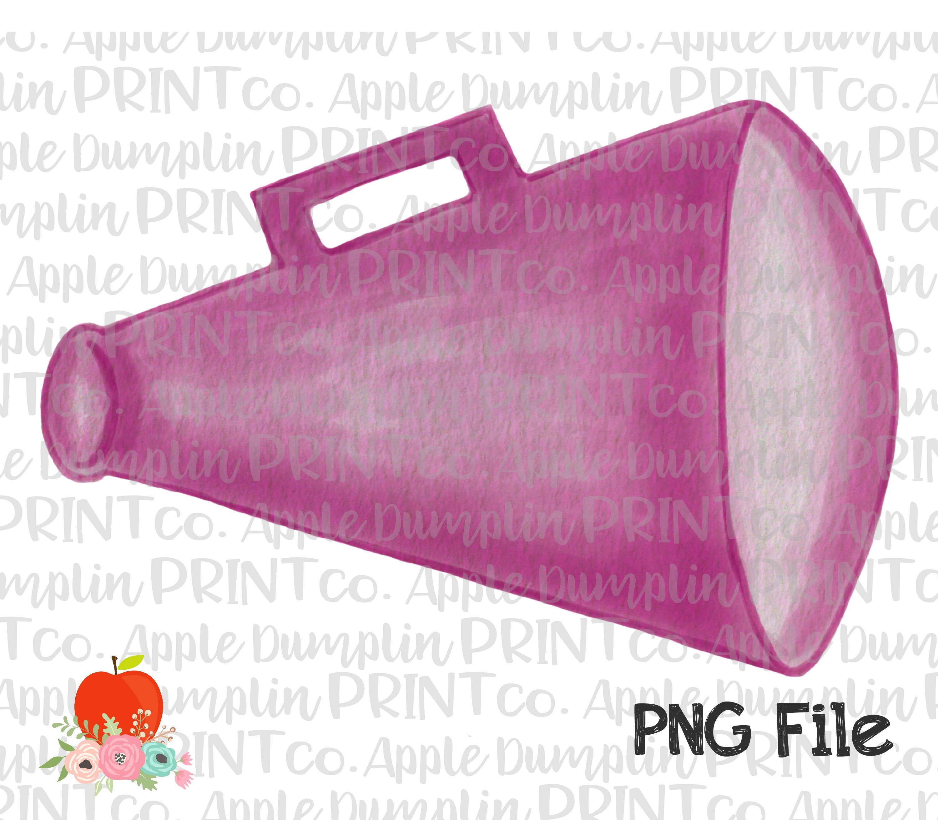 Pink megaphone watercolor printable design png â apple dumplin design