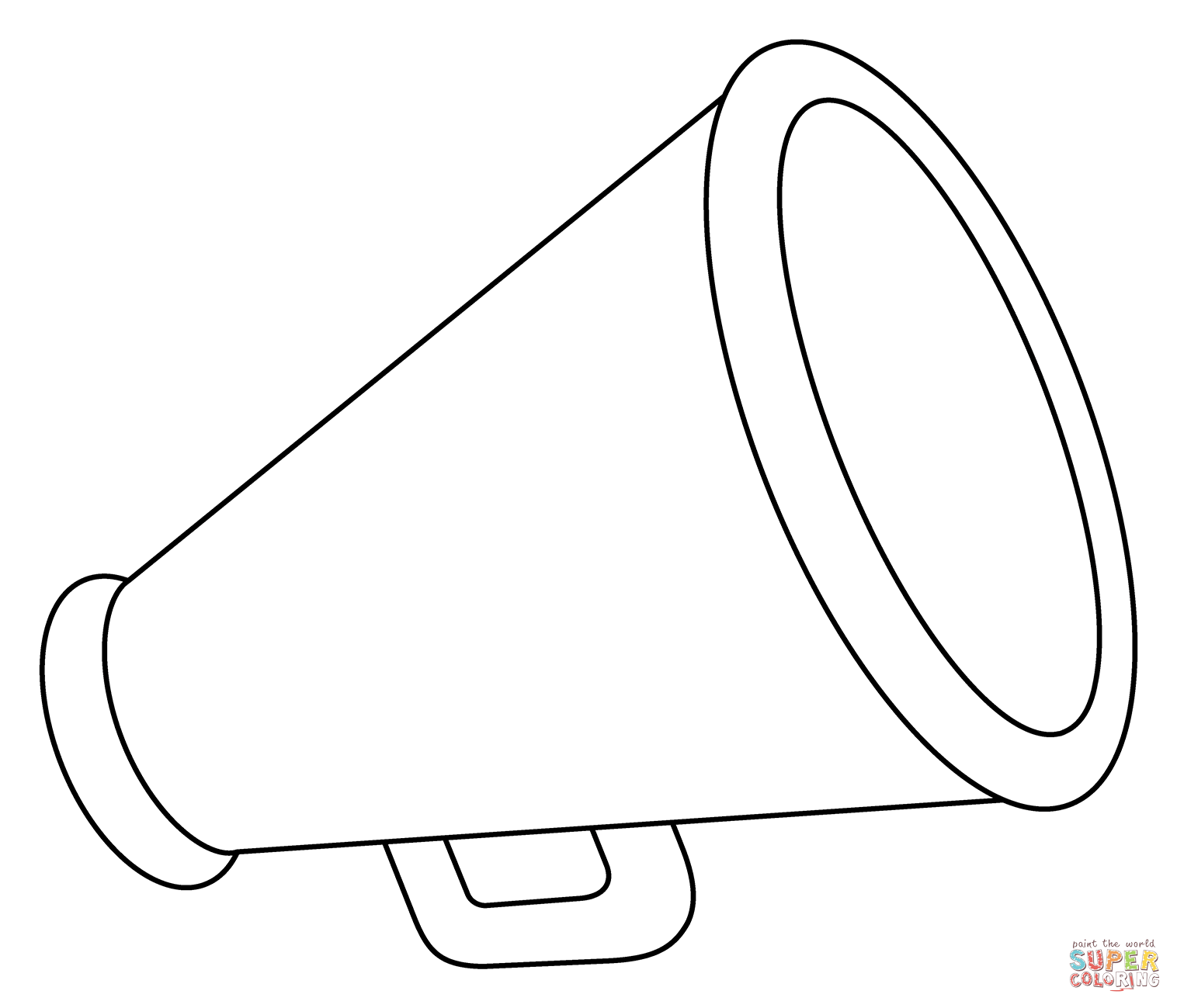 Megaphone emoji coloring page free printable coloring pages