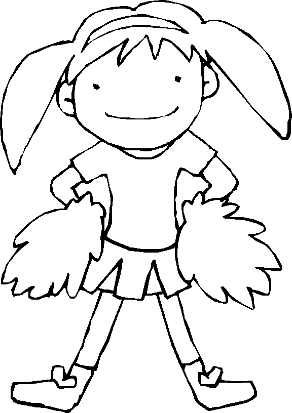 Free printable cheerleader coloring pages