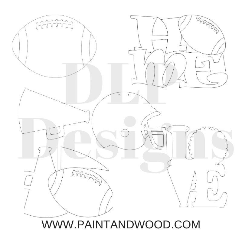 Football cheer printable template bundle â dlp designs