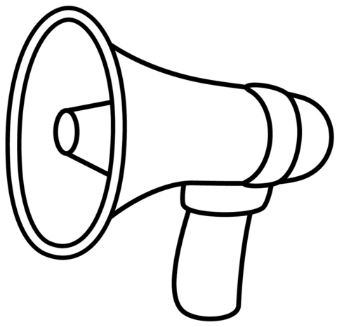 Megaphone coloring page free printable coloring pages