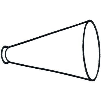 Printable cheer megaphone outline cheerleading football cheerleaders cheer megaphone