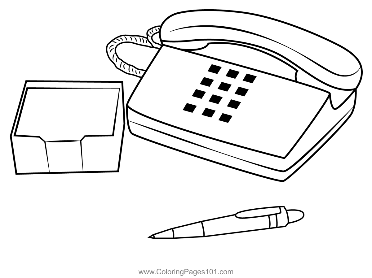 Old munication technology coloring page for kids