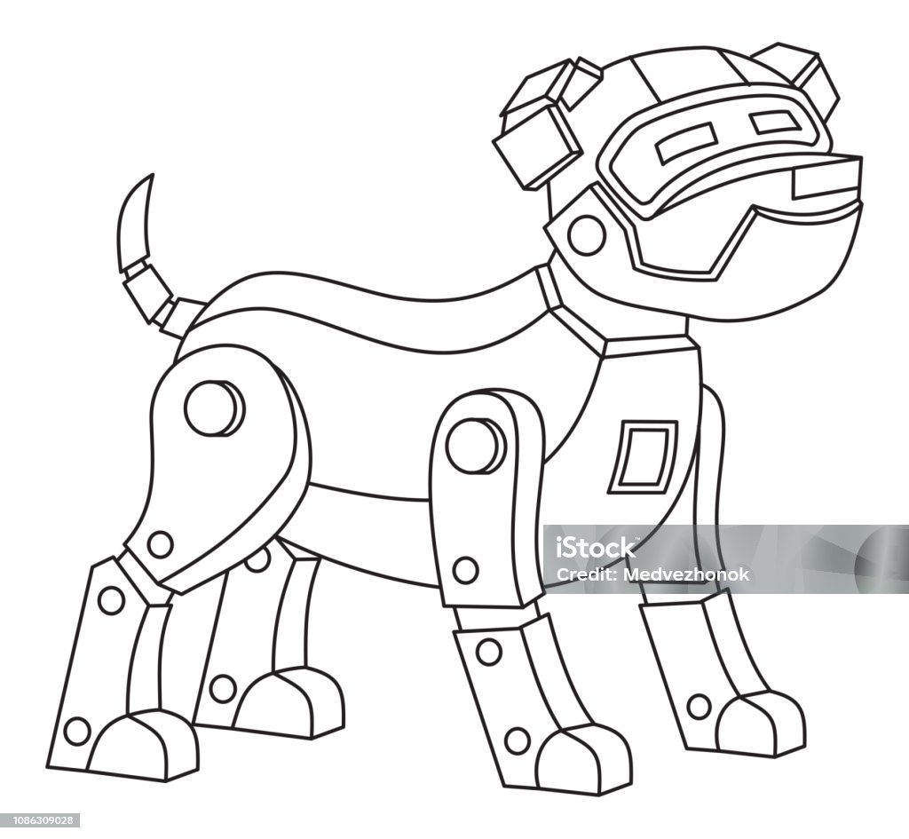 Robot dog stock illustration