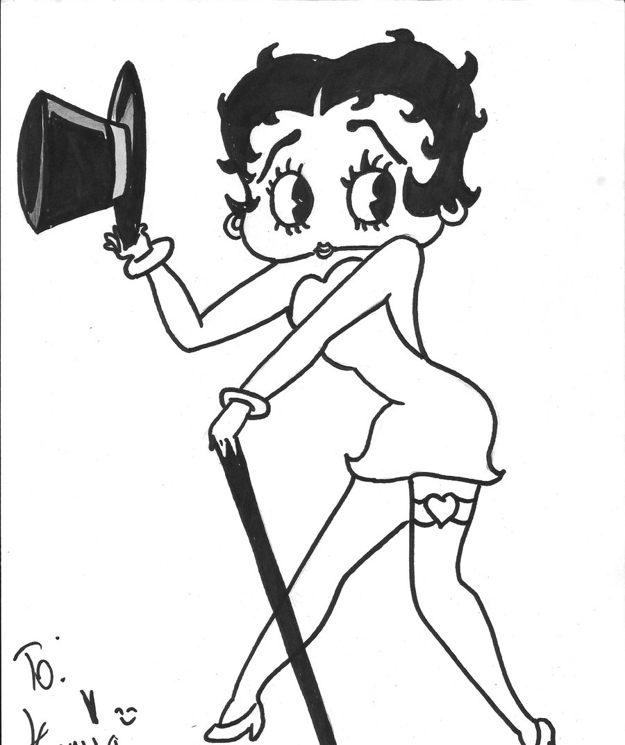 Free printable betty boop coloring pages for kids