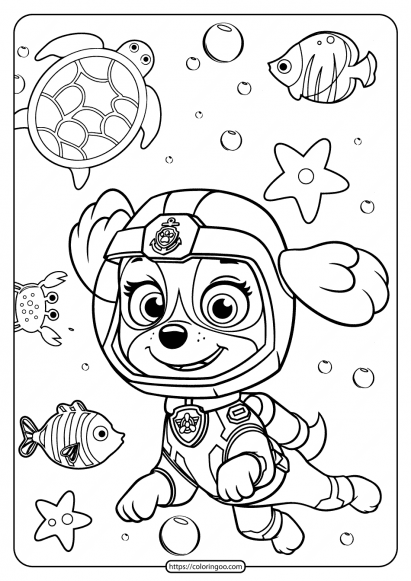 Paw patrol coloring pages free pdf printables