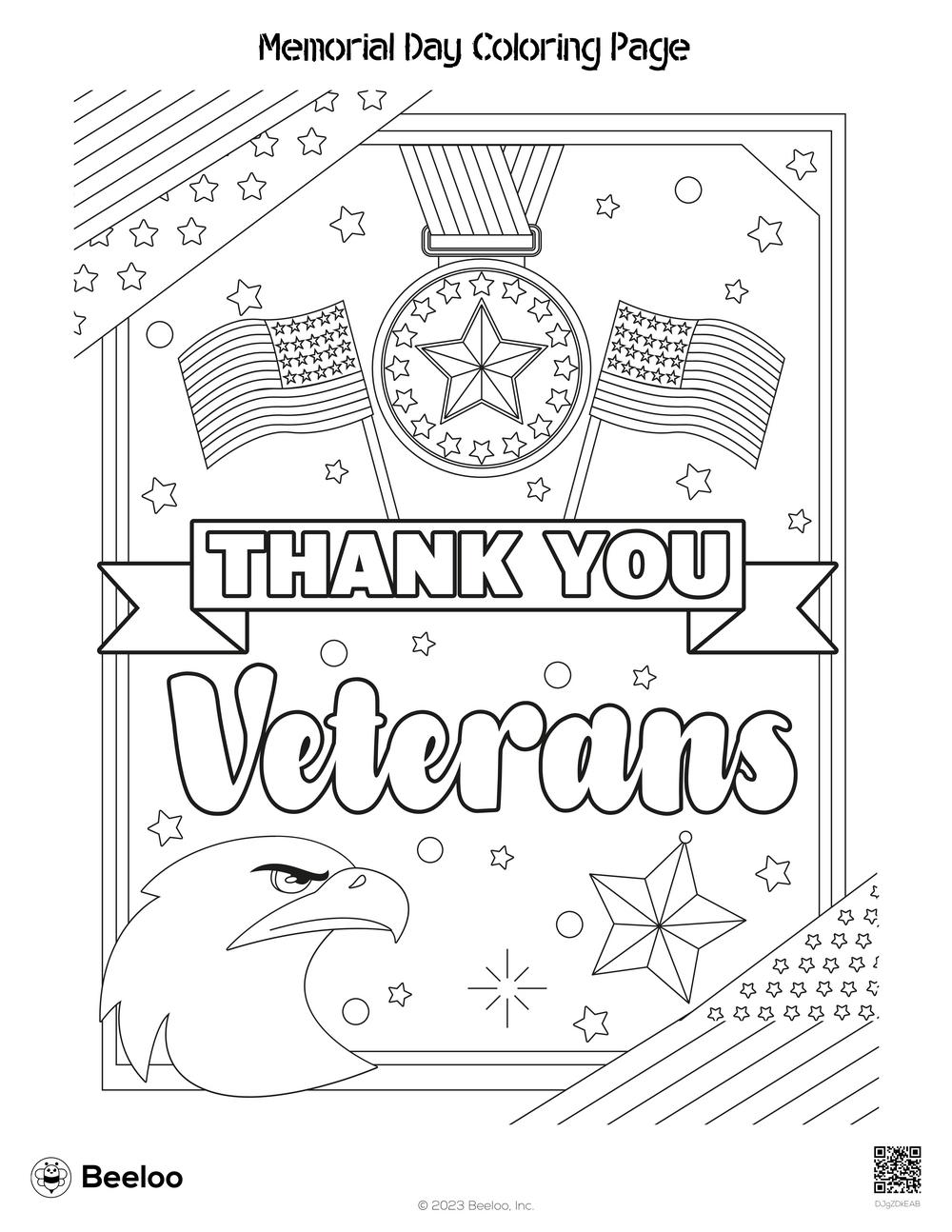 Memorial day coloring page â printable crafts and activities for kids