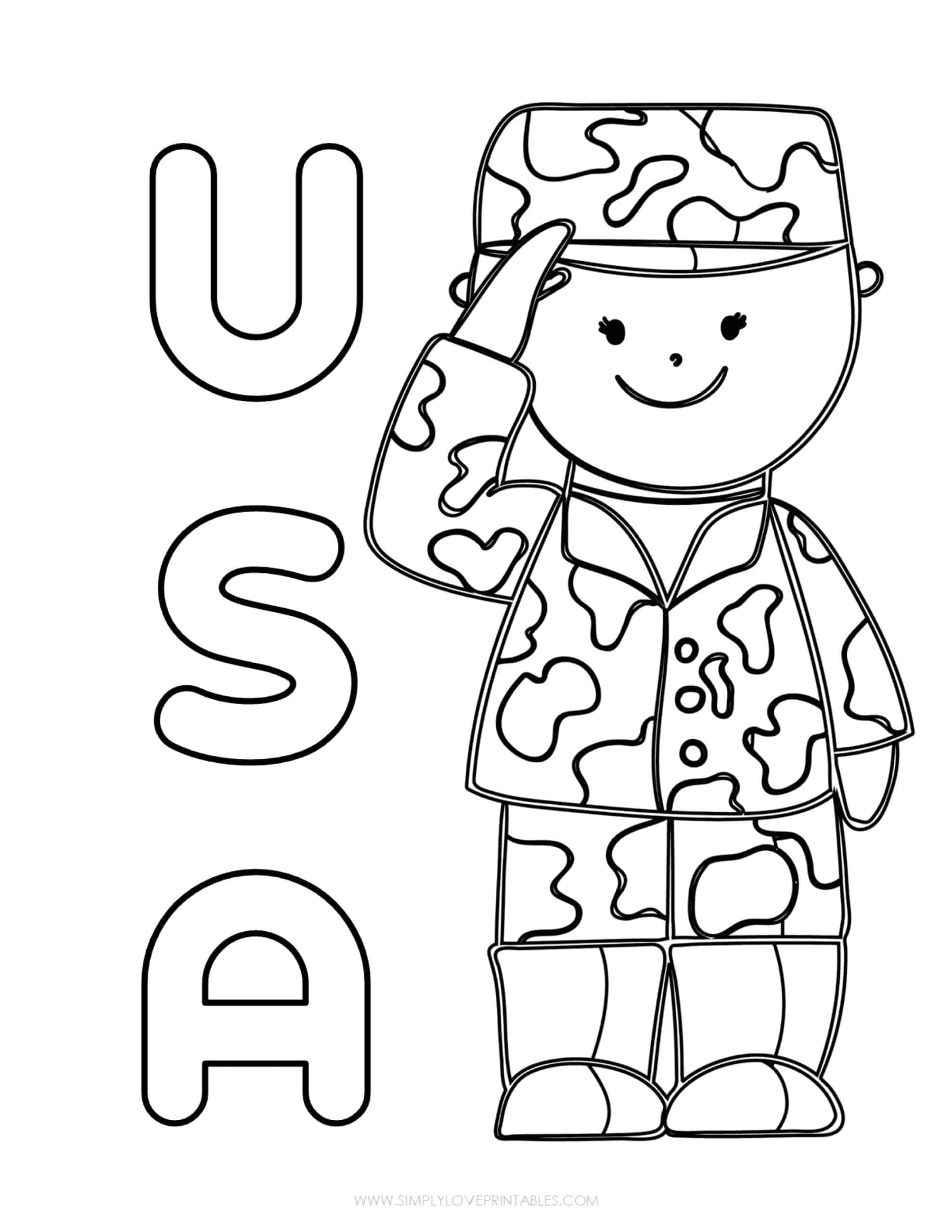Free memorial day coloring pages simply love printables
