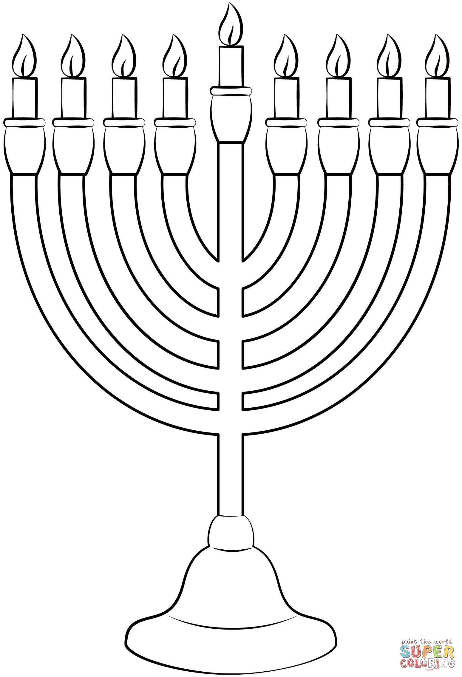 Menorah coloring page free printable coloring pages