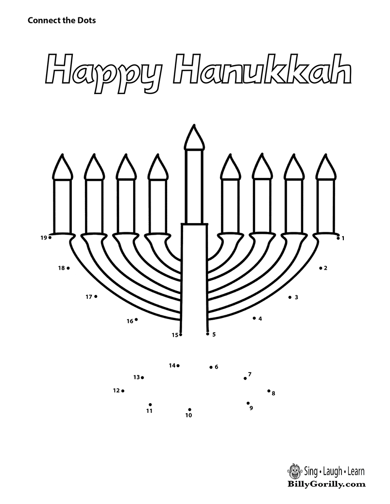 Happy hanukkah â menorah dot