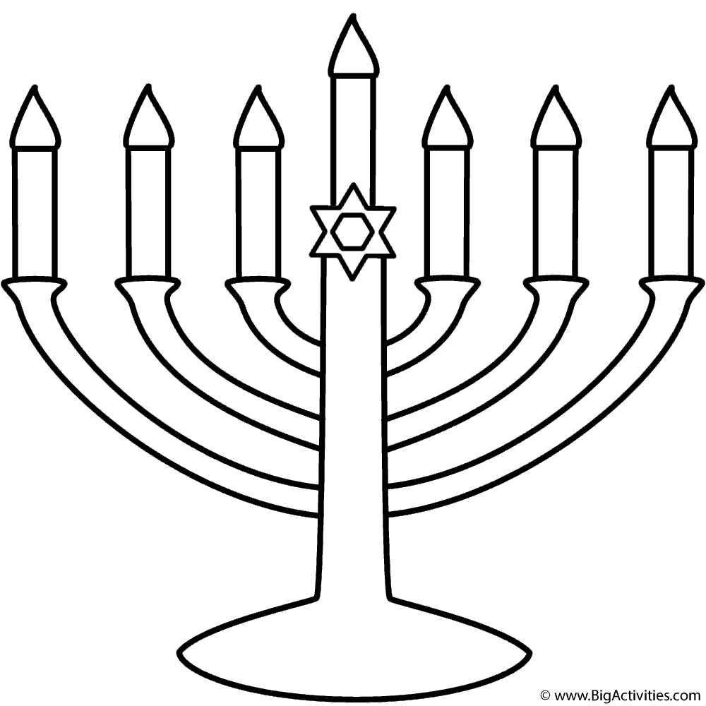 Menorah with seven candles