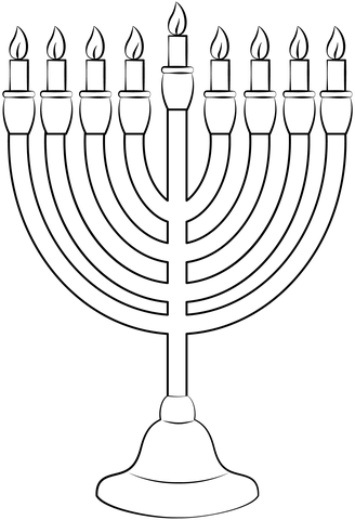 Menorah coloring page free printable coloring pages