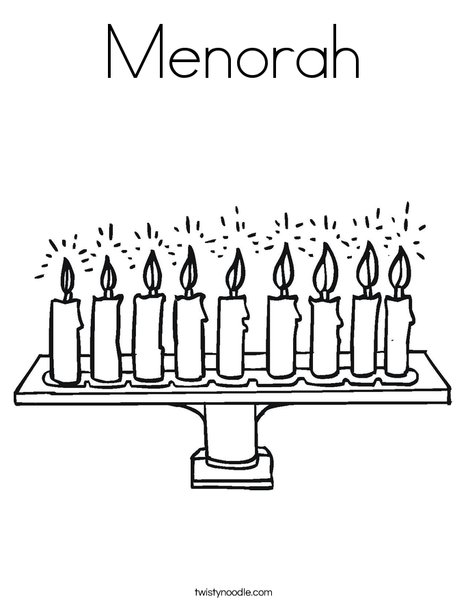 Menorah coloring page